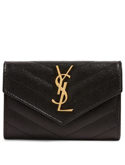 mens saint laurent large ysl monogram leather wallet|ysl monogram large wallet.